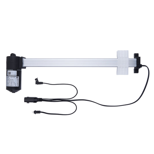 Aquarium light bar with black connectors on a white background