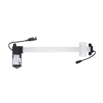 A MULIN ML18-005B linear actuator, typically used for recliner or lift chair mechanisms, showing the actuator body with attached cables and plugs.
