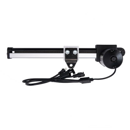 Mechanical linear actuator with cable on a white background
