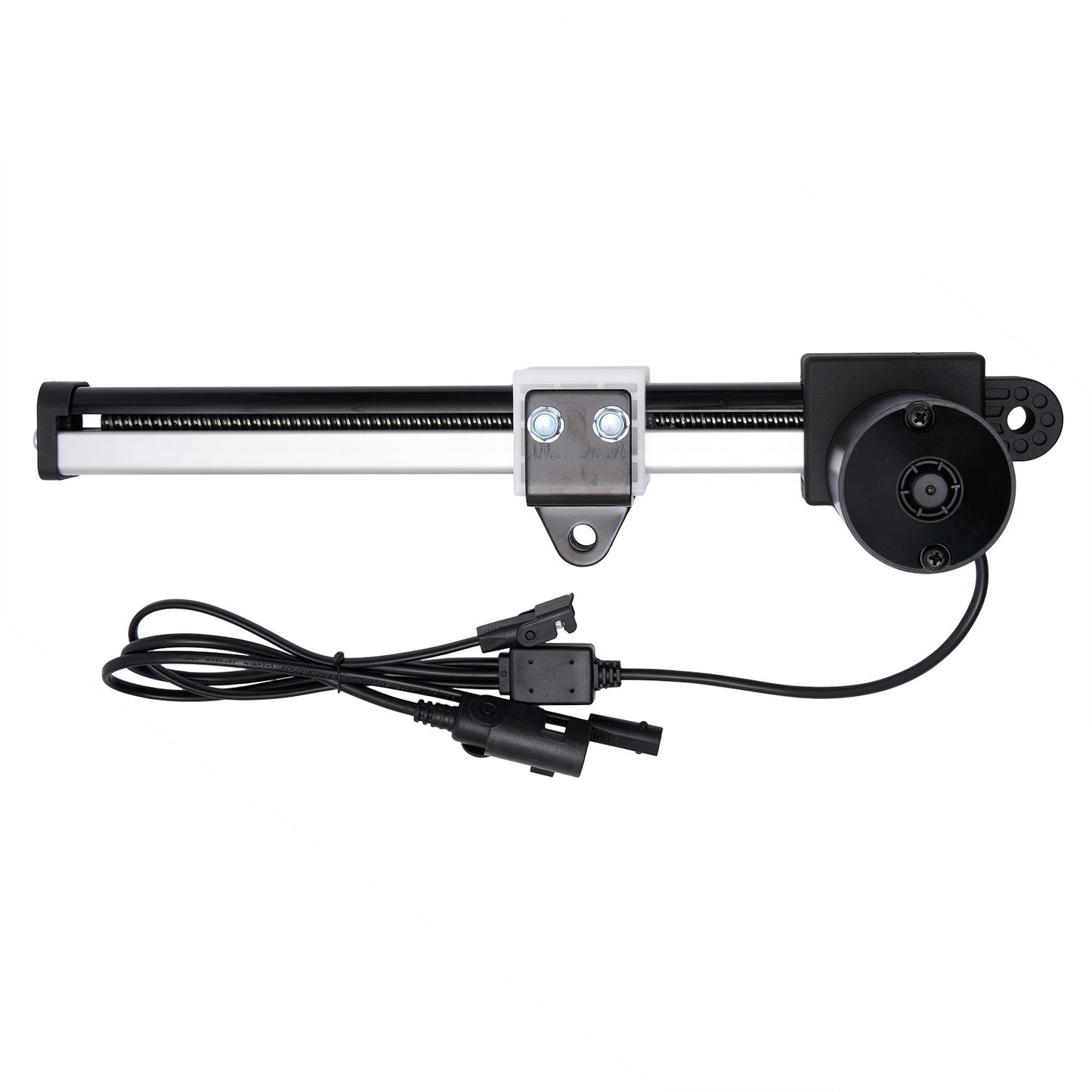 Mechanical component with a cable on a white background
