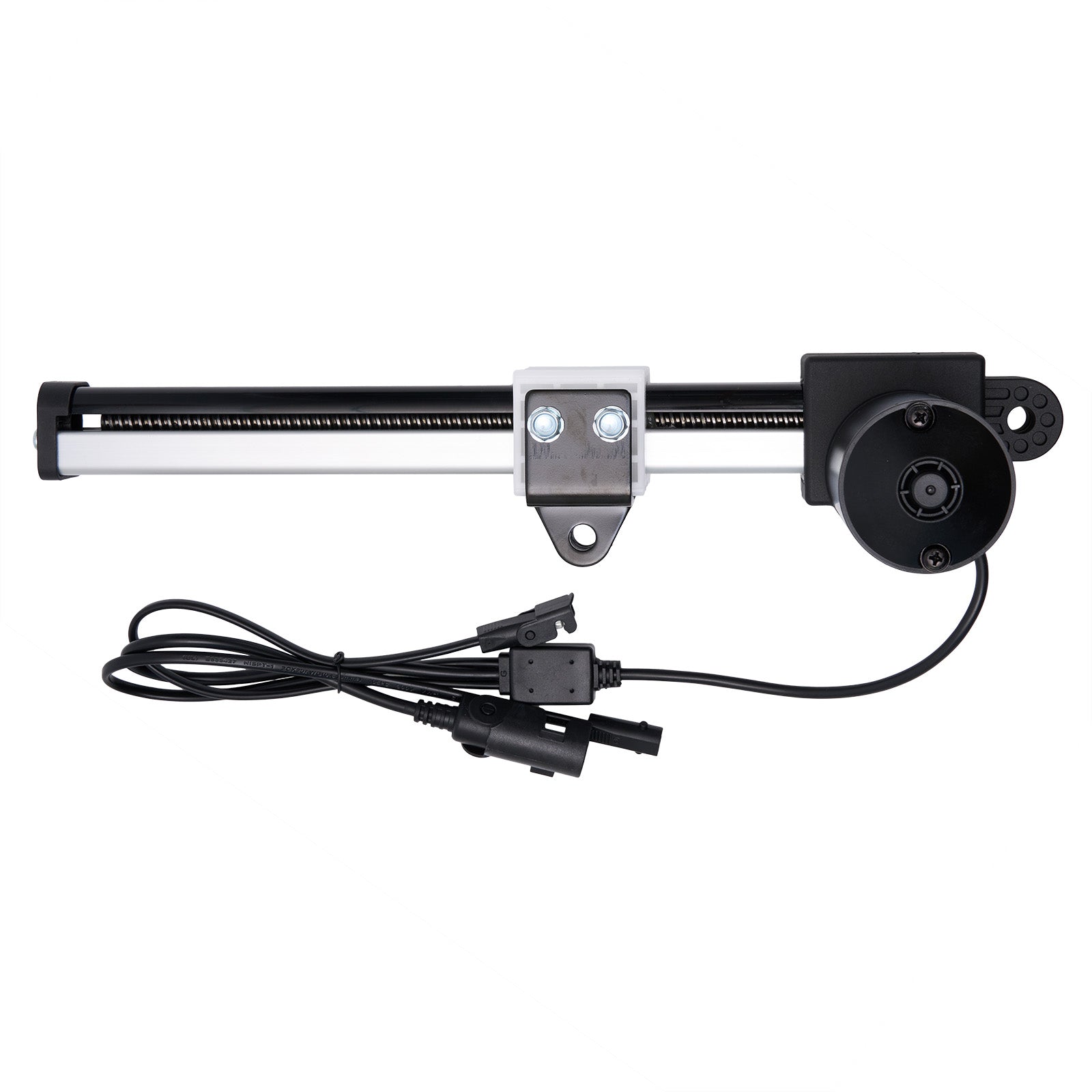 Mechanical component with a cable on a white background