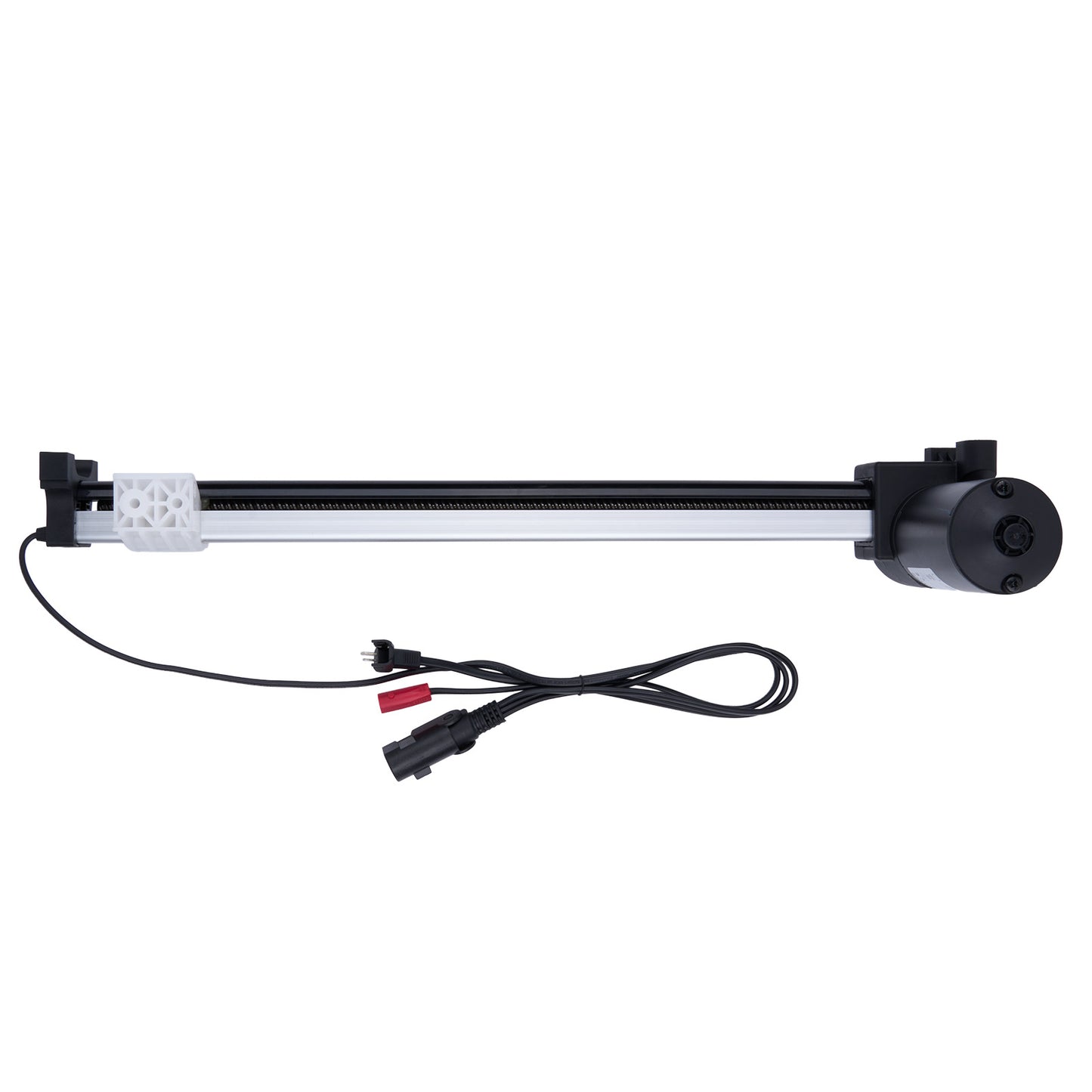 Mechanical arm with joints and wiring on a white background