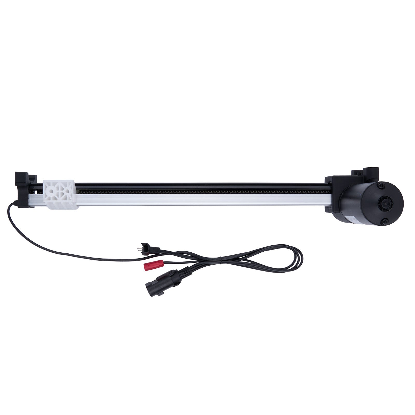 Mechanical arm with joints and wiring on a white background