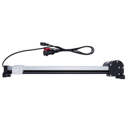 Linear actuator with power cable on a white background