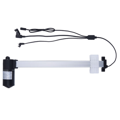 Mechanical arm with a motor and cables on a white background