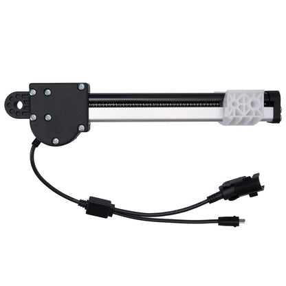 Aquarium light fixture with black housing and white interior on a white background