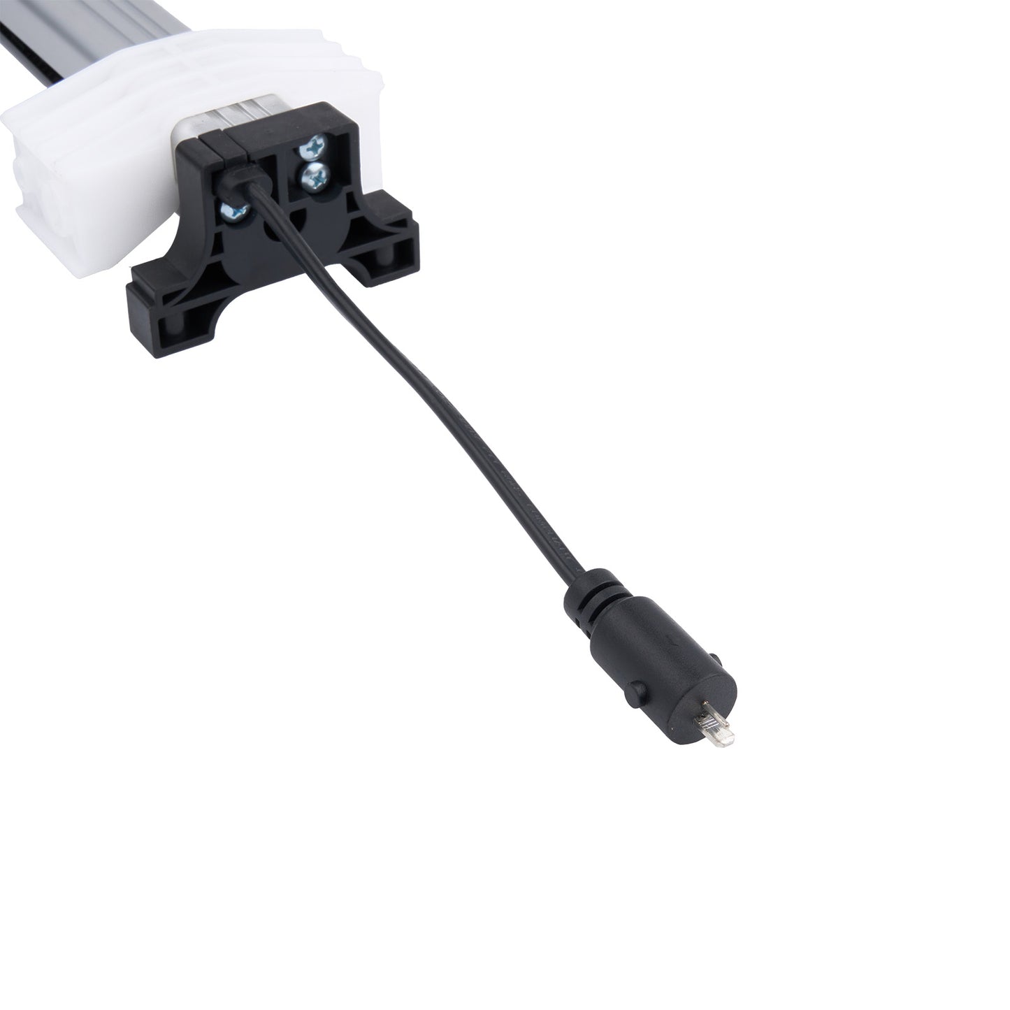Light fixture with cable and connector on a white background