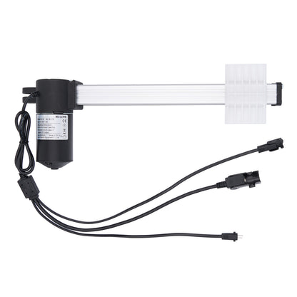 Mechanical arm with a motor and cables on a white background