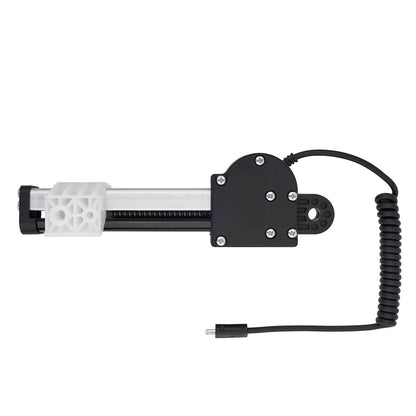 Mechanical component with coiled cable on a white background