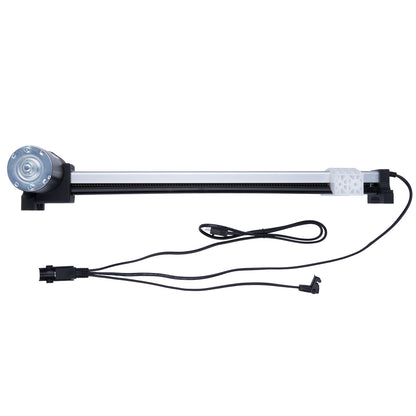 Mechanical component with a cylindrical part and a cable on a white background