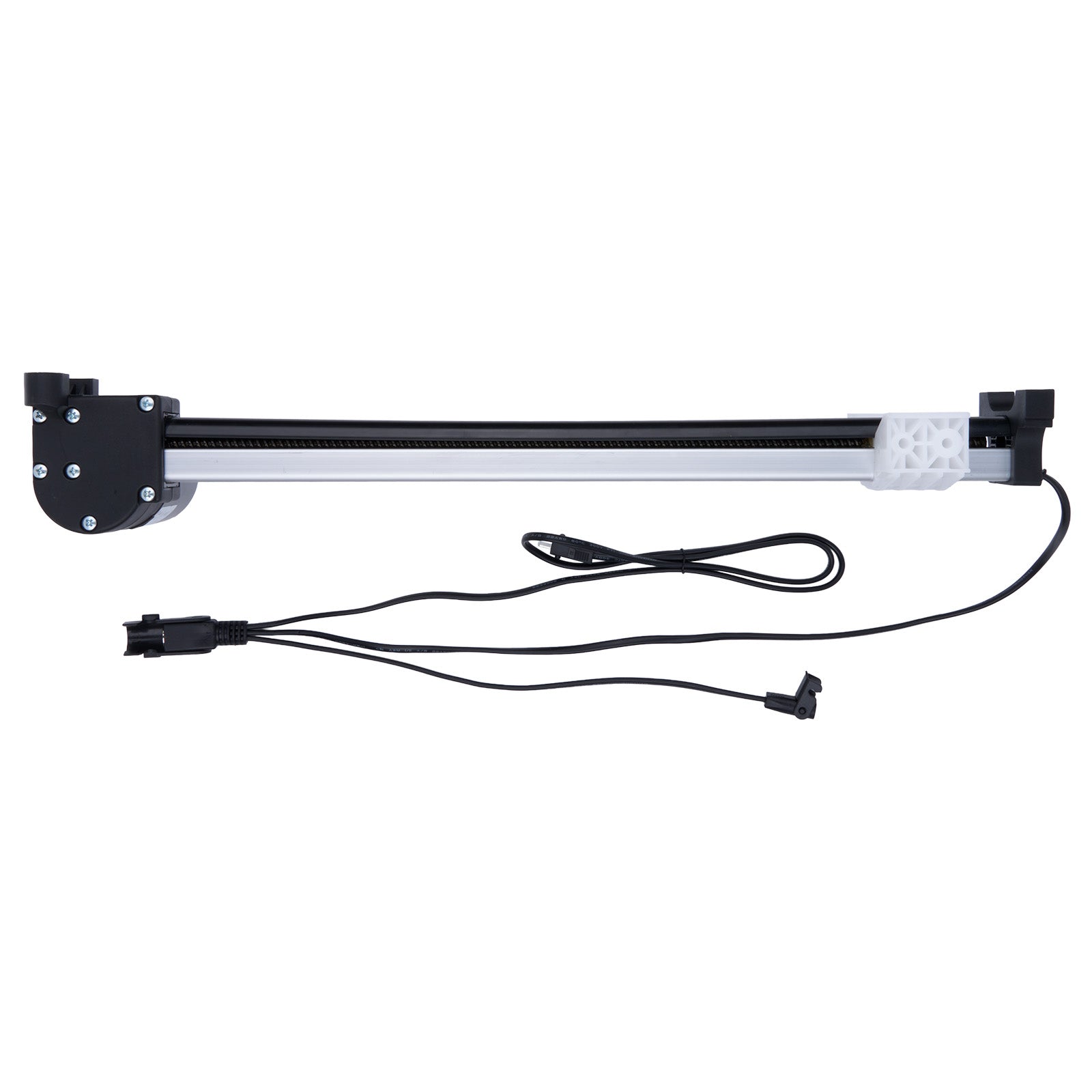 Mechanical arm with a cable on a white background