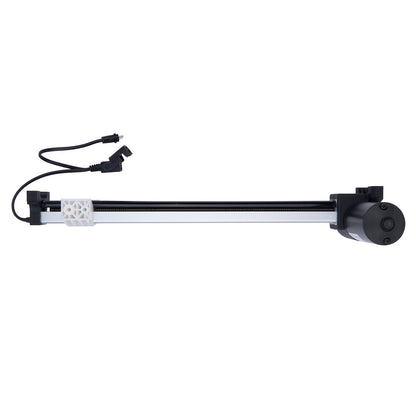 Black and white adjustable stand on a white background