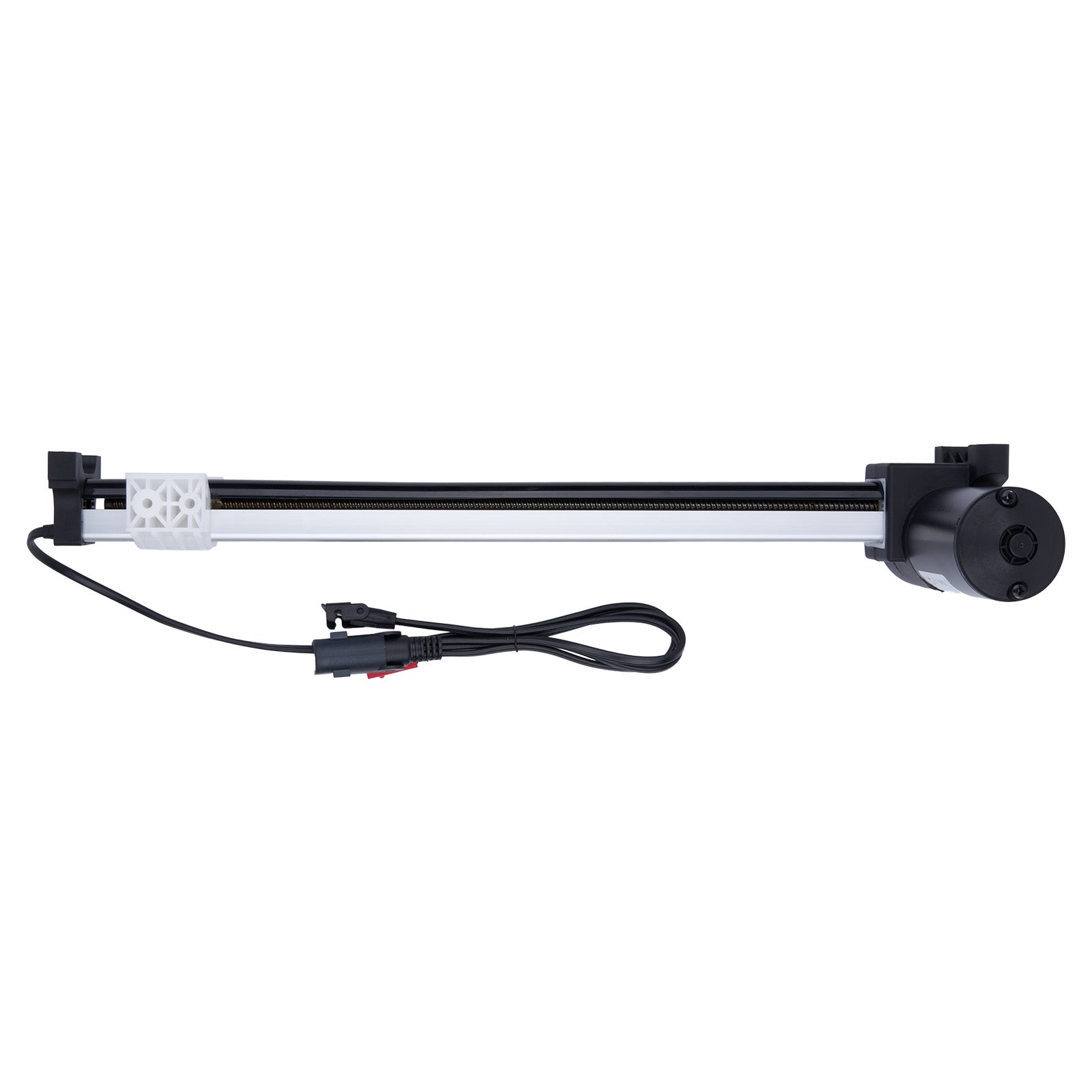 Mechanical linear actuator with cable on a white background