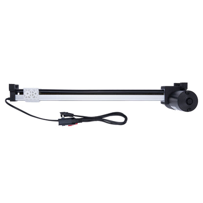 Mechanical linear actuator with cable on a white background