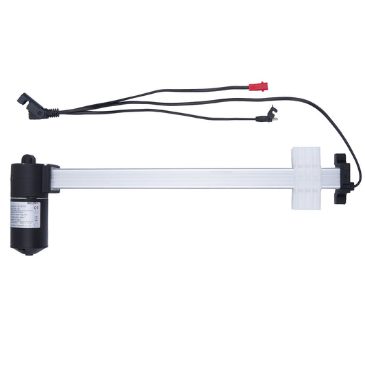 Mechanical arm with a motor and wiring on a white background