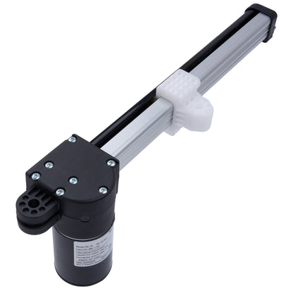 Mechanical component with black and white parts on a white background