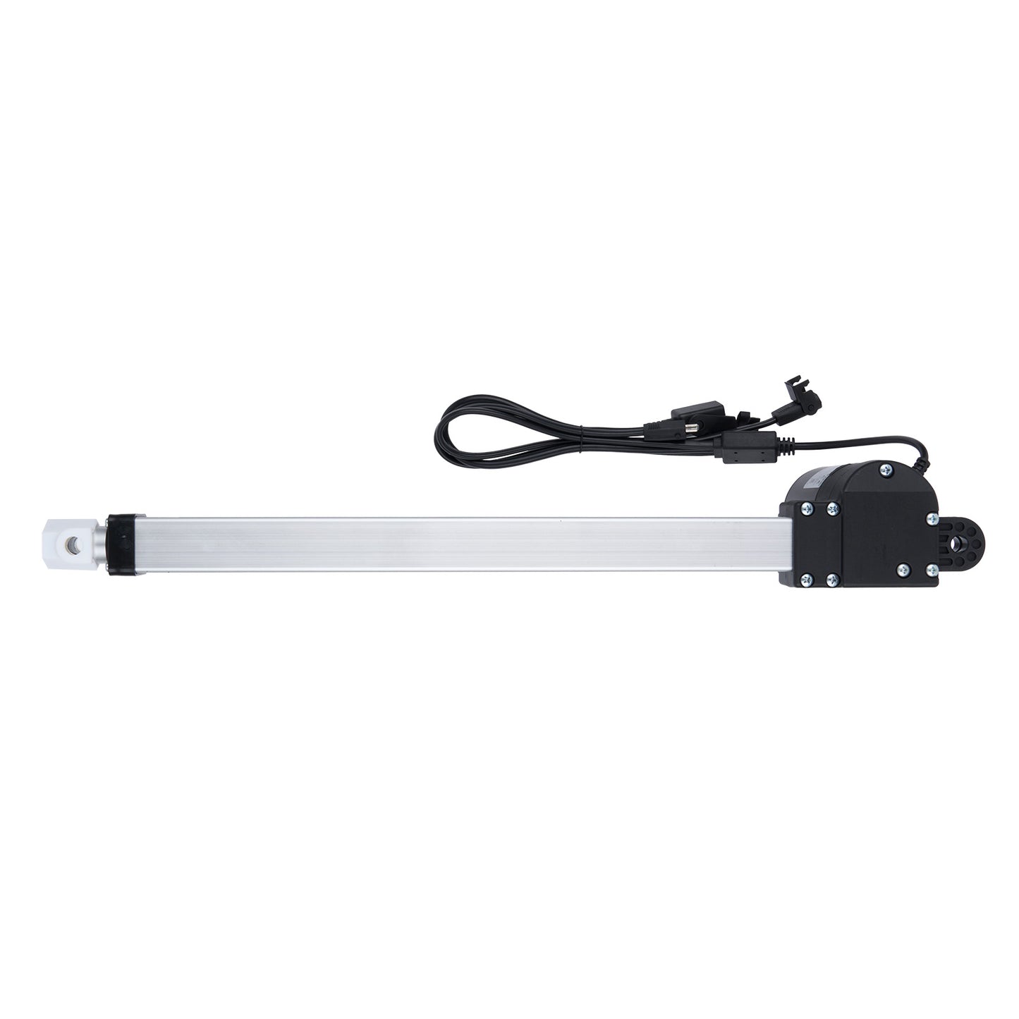 Linear actuator with cable on a white background