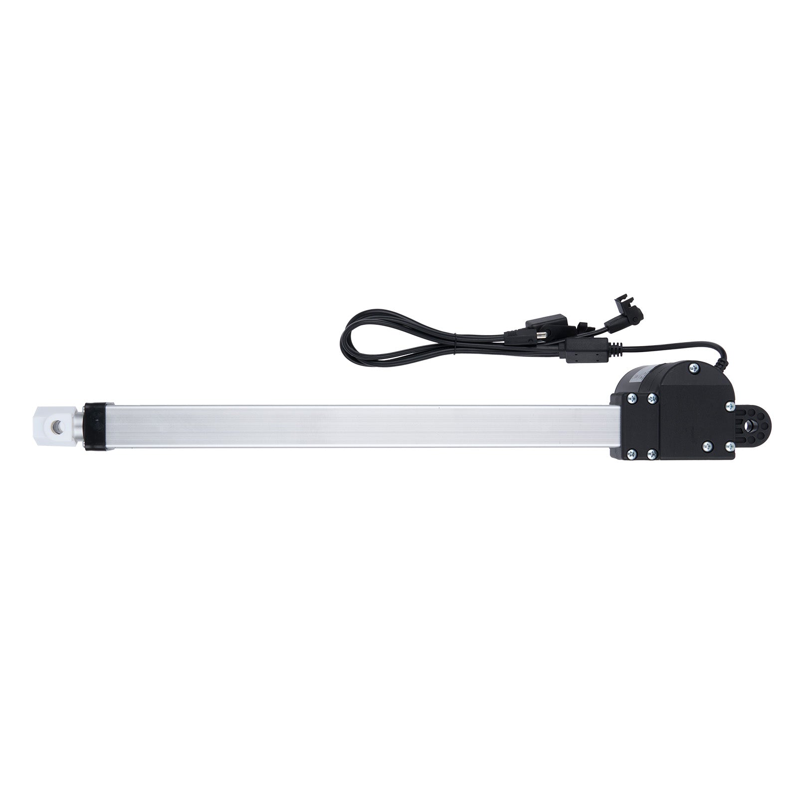 Linear actuator with cable on a white background
