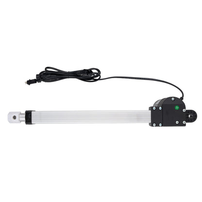 Linear actuator with cable on a white background