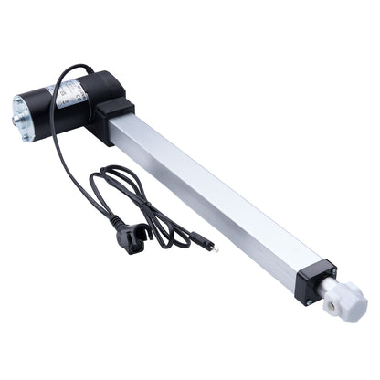 T-shaped metal rod with electrical components on a white background