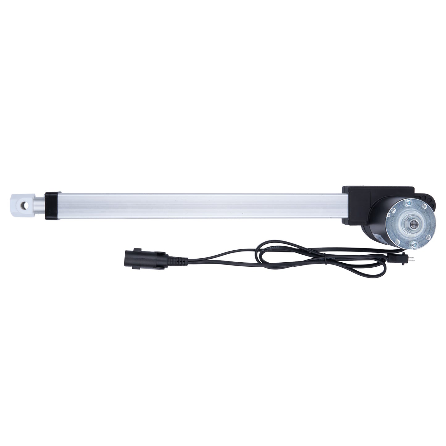 Linear actuator with cable on a white background