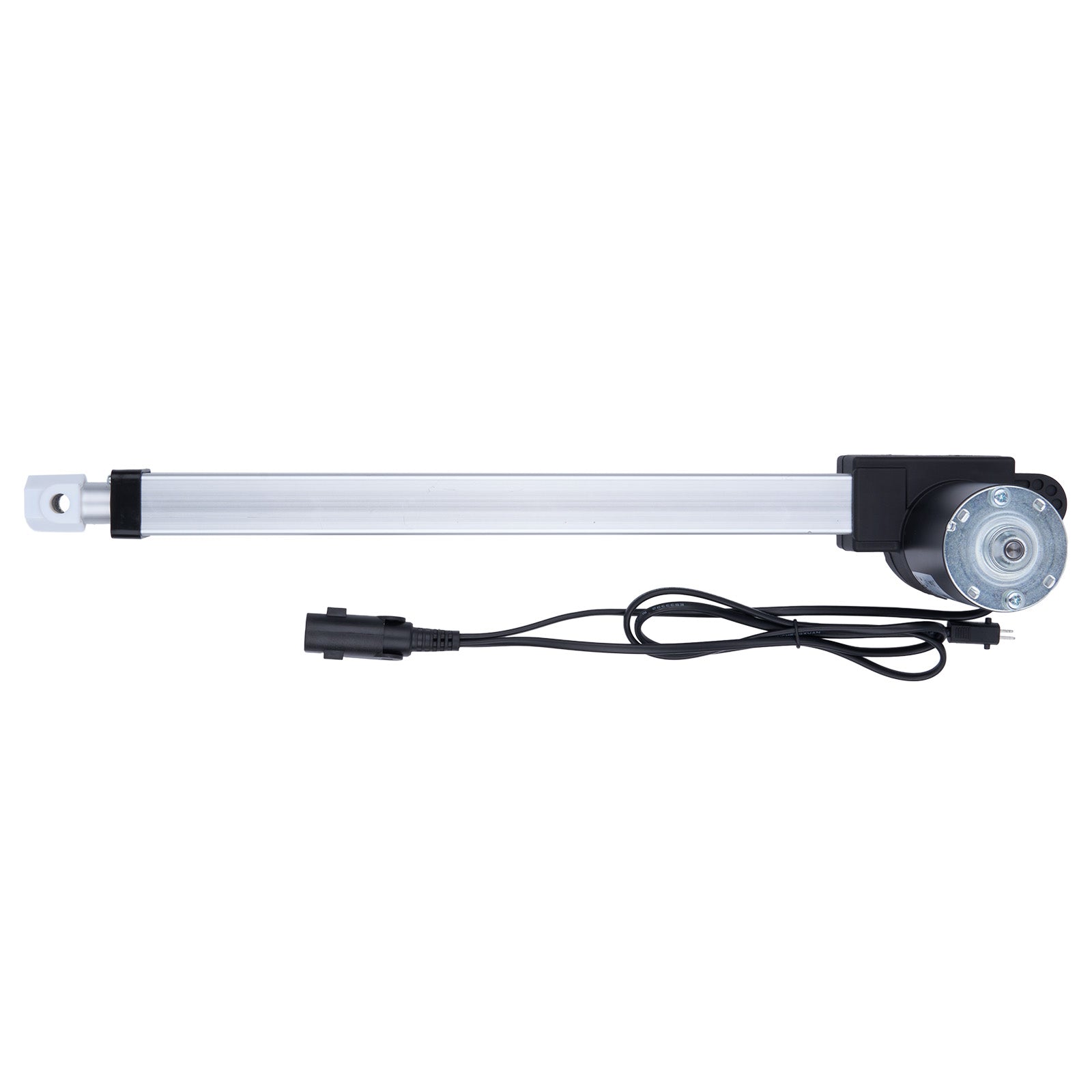 Linear actuator with cable on a white background