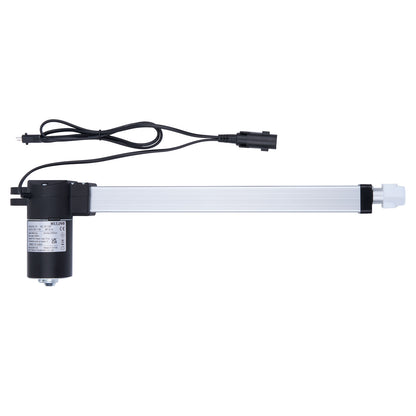 Linear actuator with cable on a white background