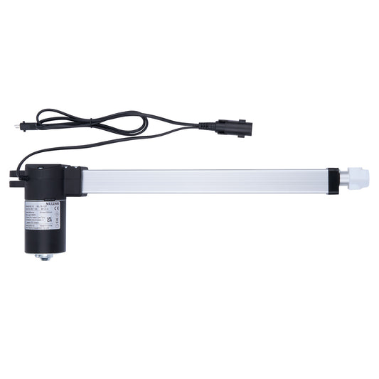 Linear actuator with cable on a white background