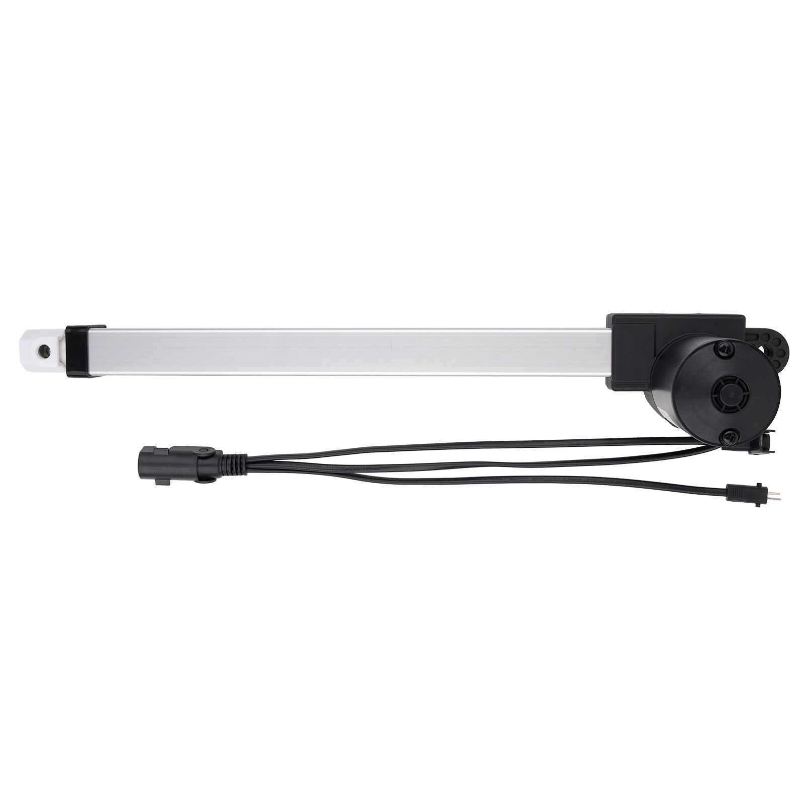 Linear actuator with cables on a white background
