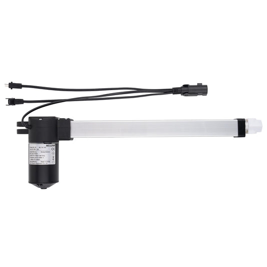 Mechanical arm with joints and cables on a white background