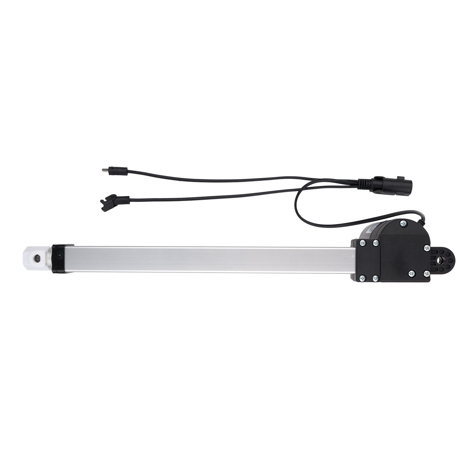 Linear actuator with cables on a white background