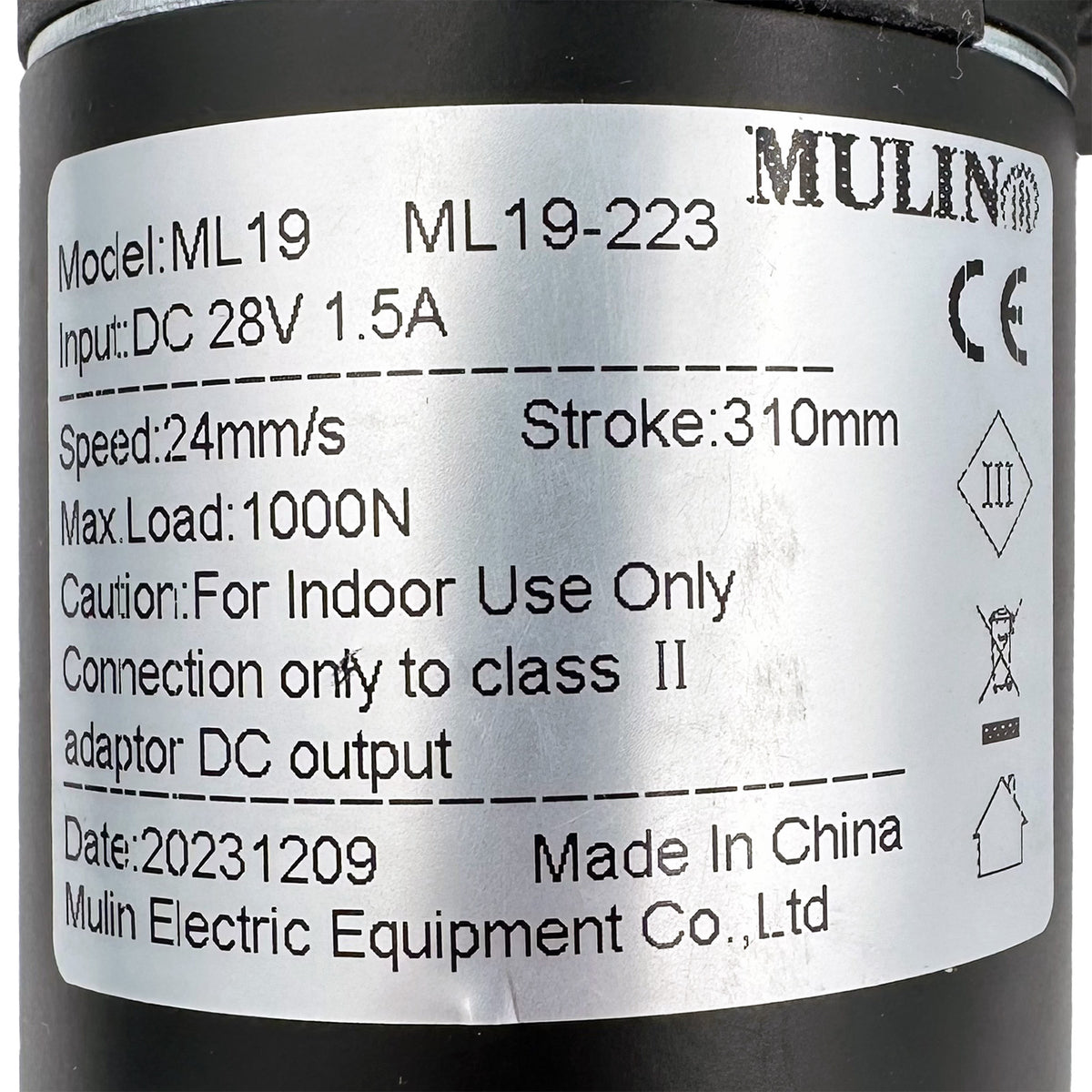 Mulin Rhc MULIN ML19-223 Linear Actuator for Recliner/Lift Chair – Life Easy Supply