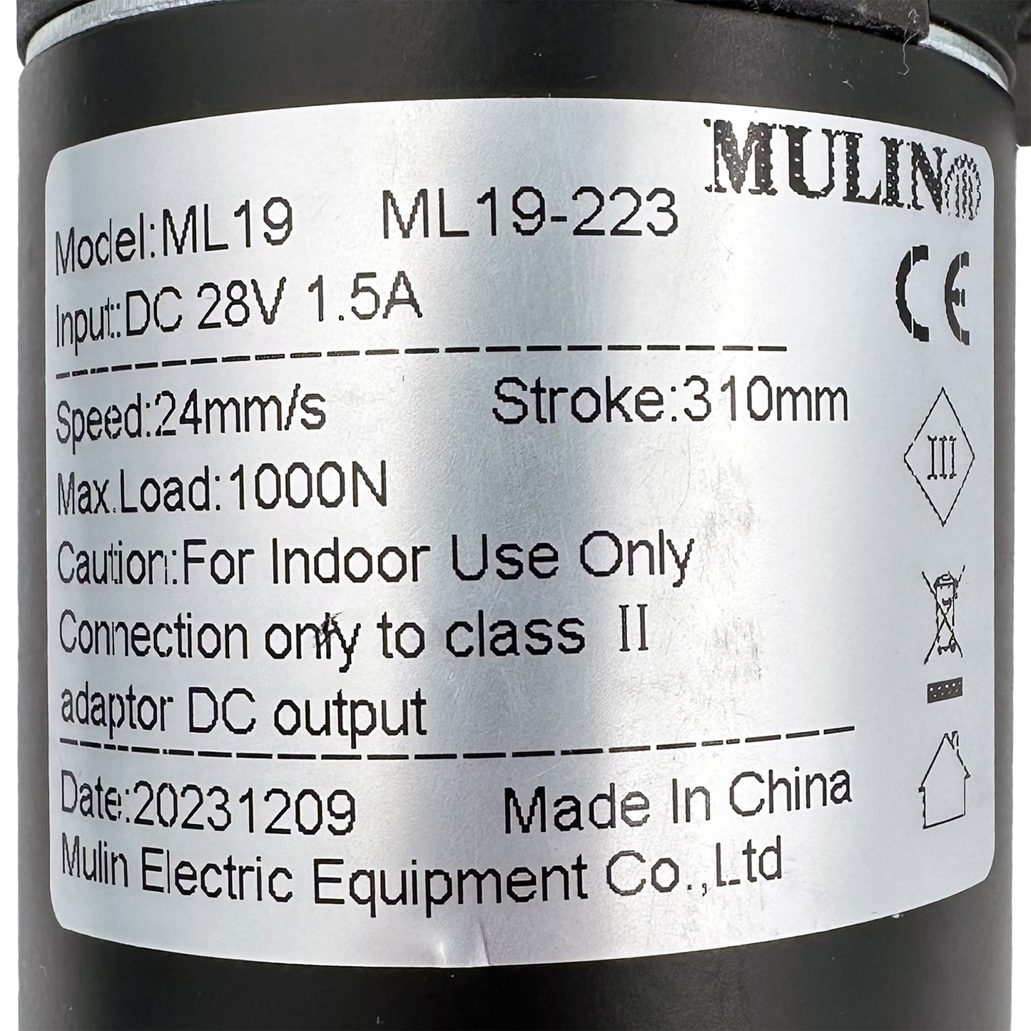 MULIN ML19-223 Linear Actuator for Recliner/Lift Chair