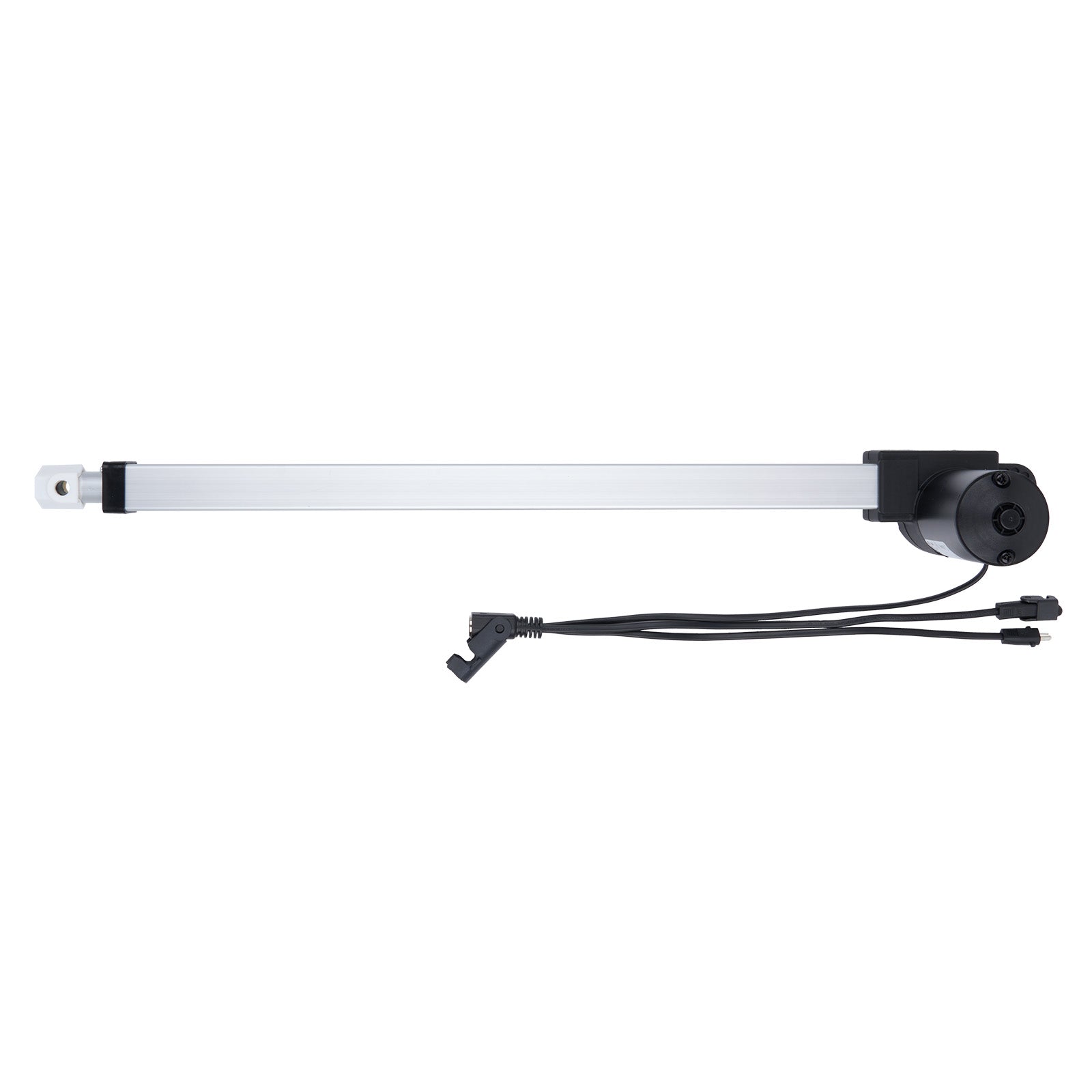 Linear actuator with cable on a white background