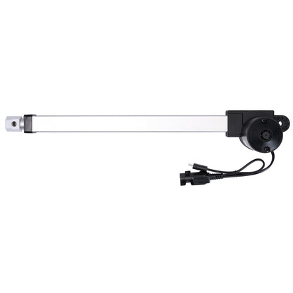 Mechanical linear actuator on a white background