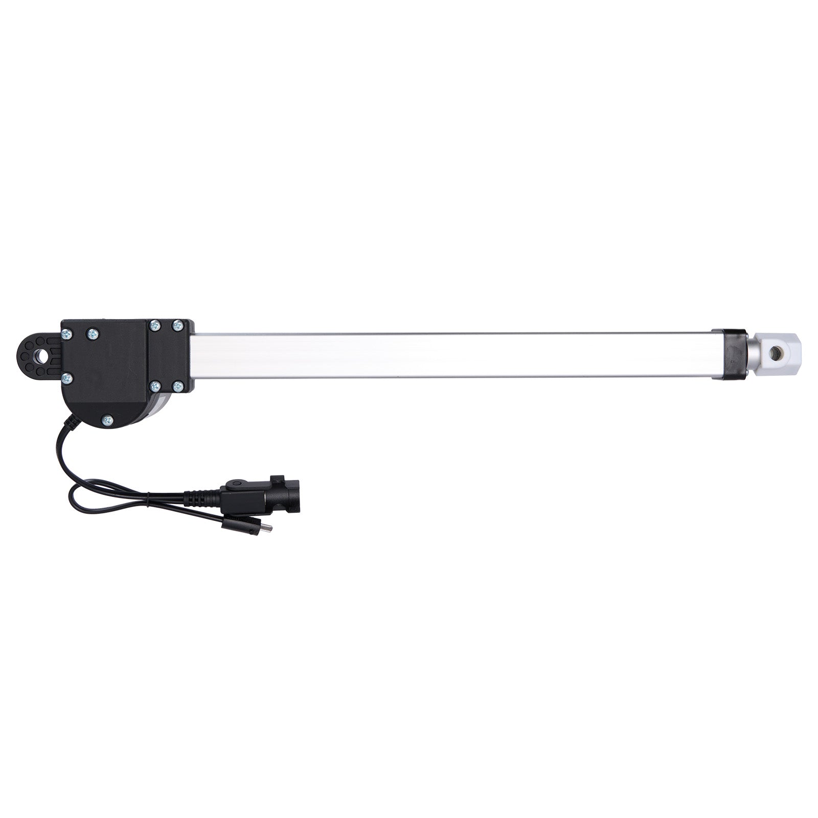Linear actuator with cable on a white background