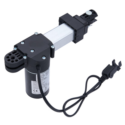 Electric actuator with wiring on a white background
