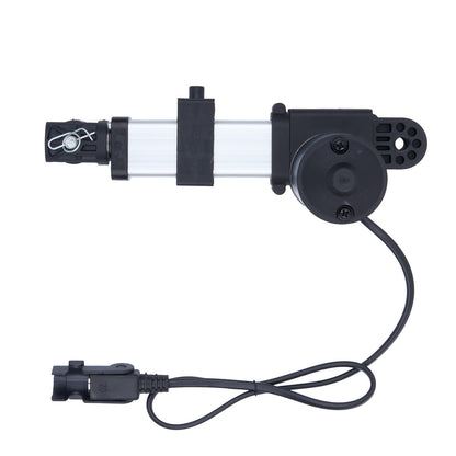 Mechanical device with a cable on a white background