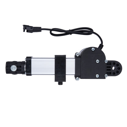 Mechanical linear actuator with a cable on a white background
