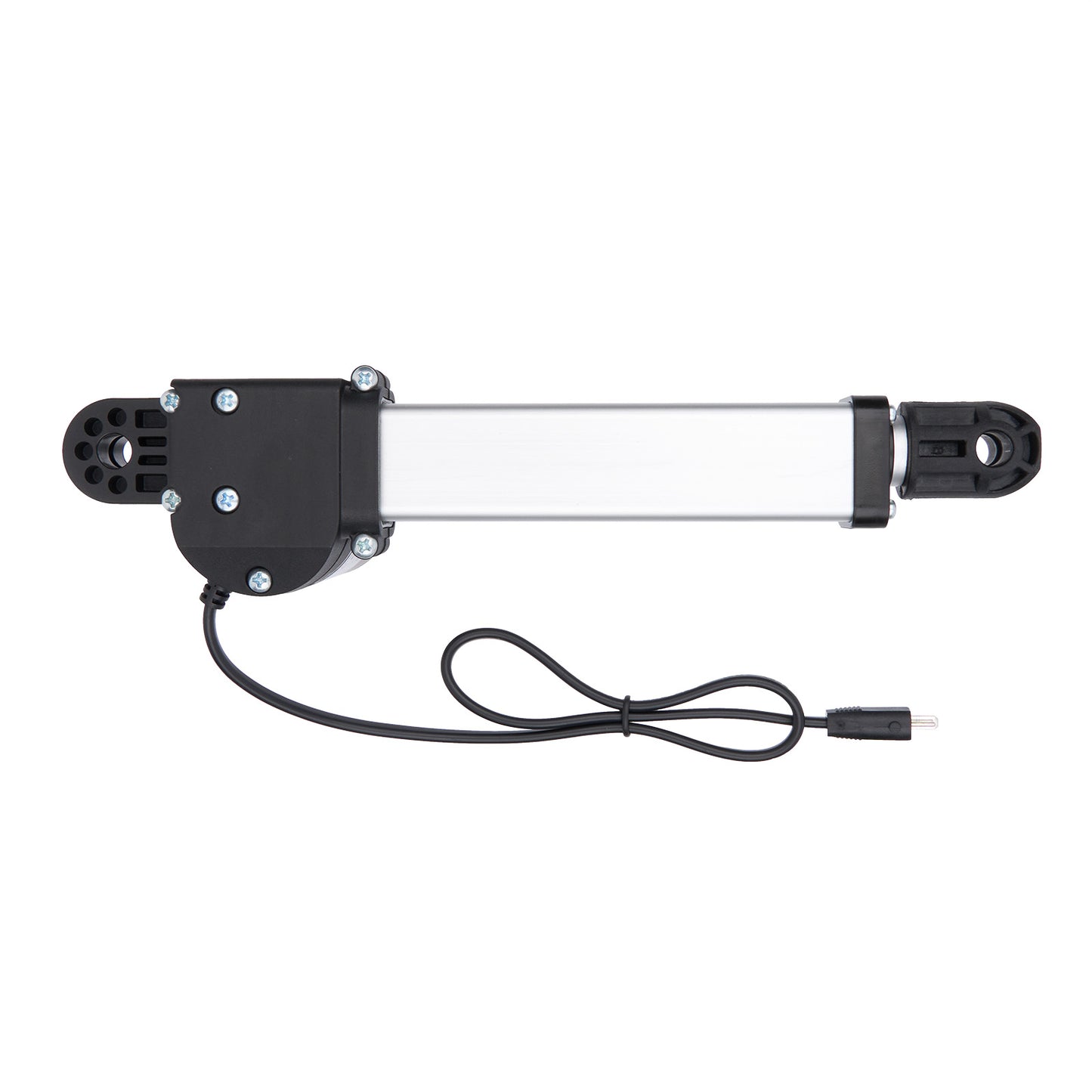 Mechanical linear actuator with cable on a white background