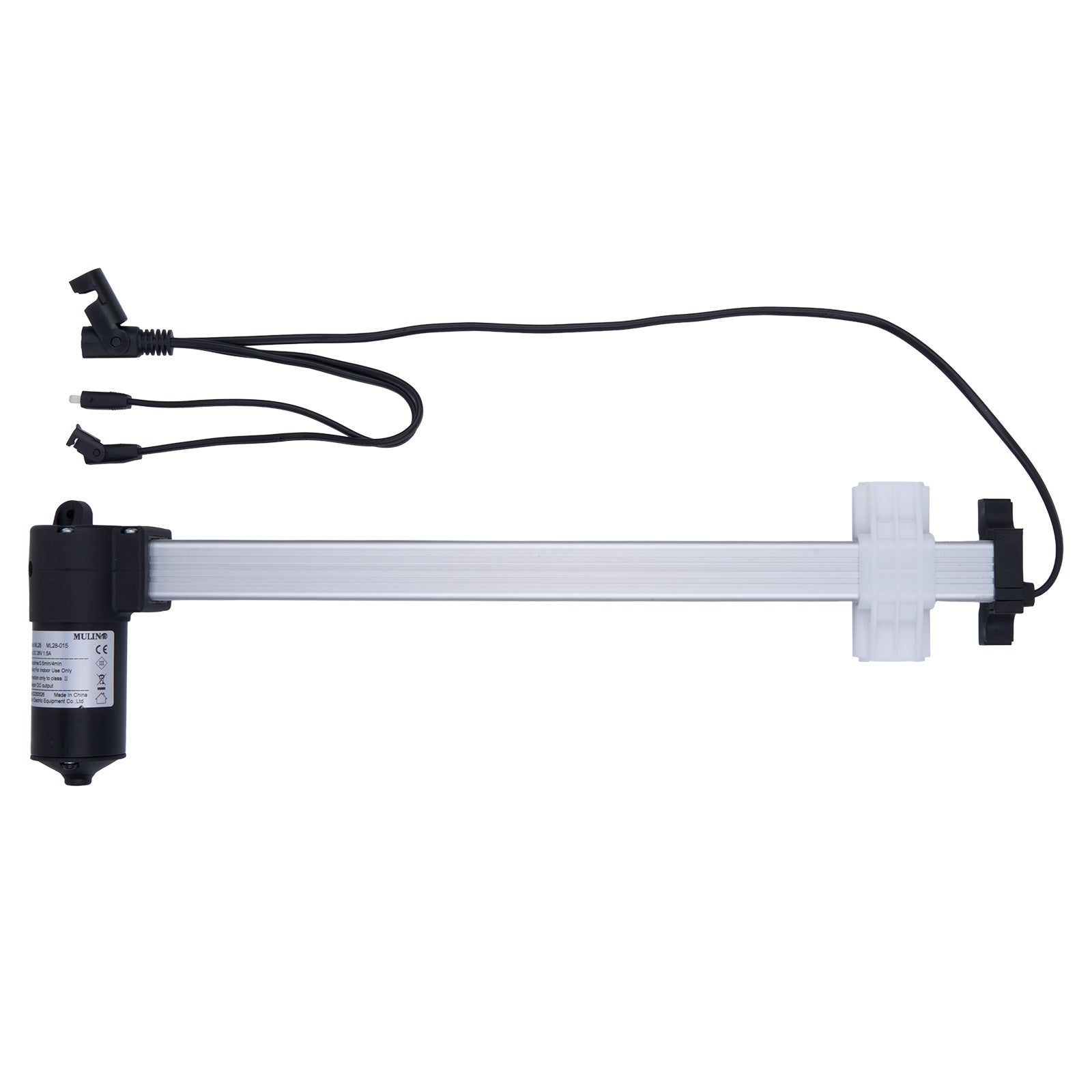 Mechanical arm with multiple attachments on a white background