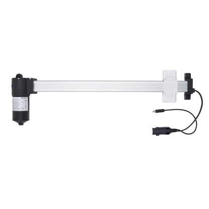 Mechanical arm with joints and cables on a white background