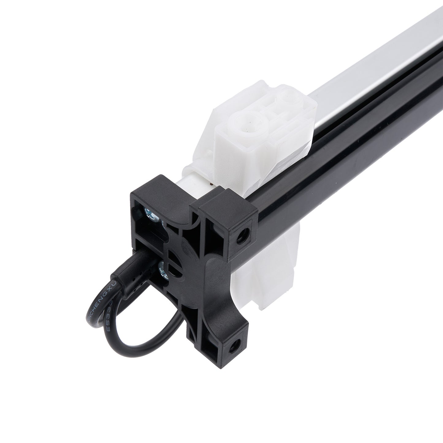 Close-up of a mechanical component with a white background