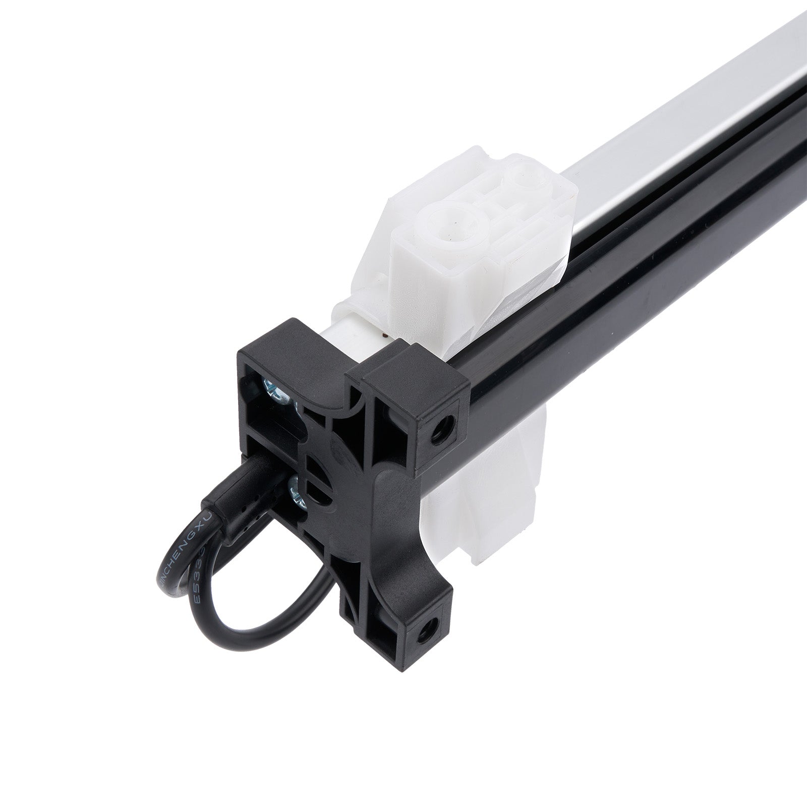 Close-up of a mechanical component with a white background