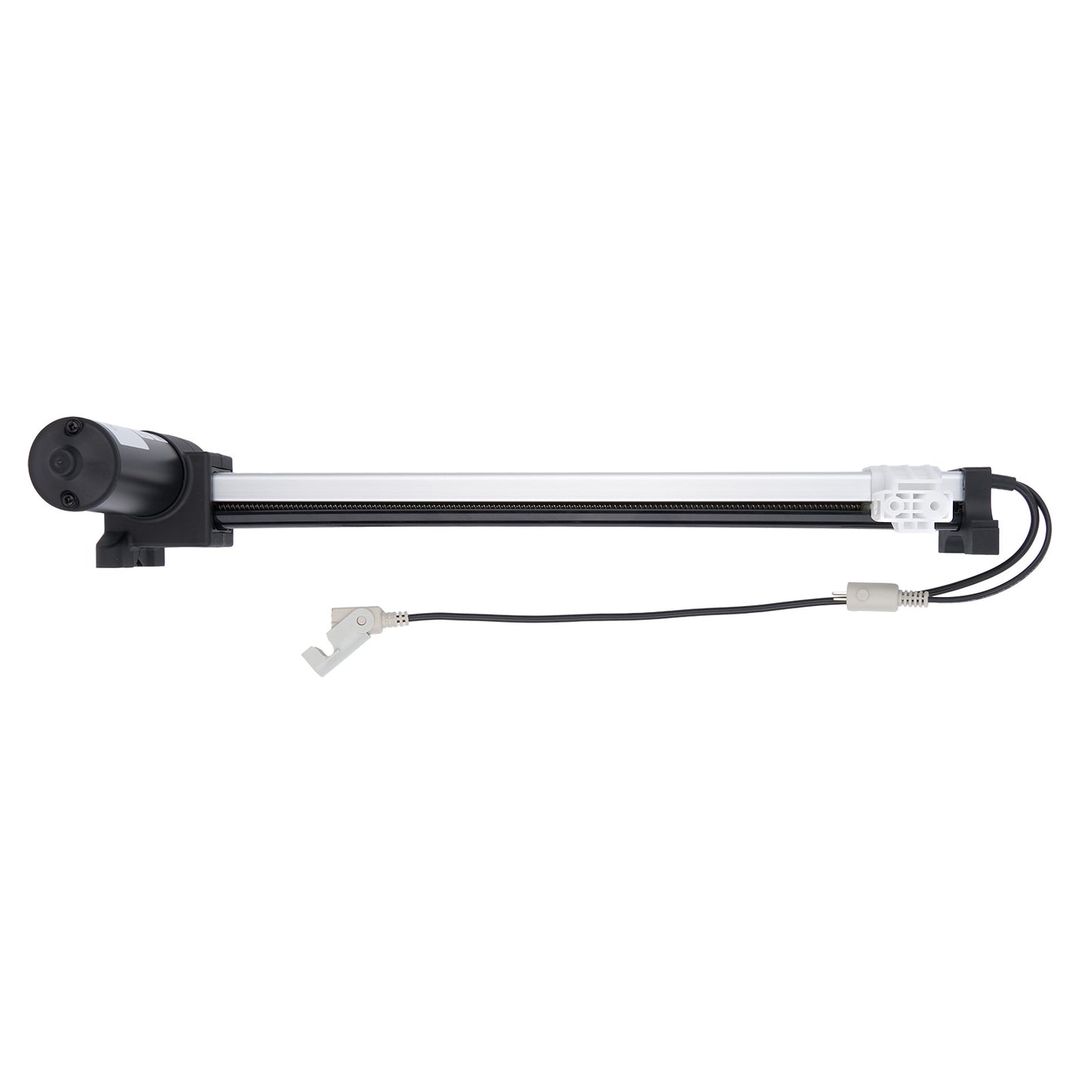 Mechanical arm with a cable on a white background