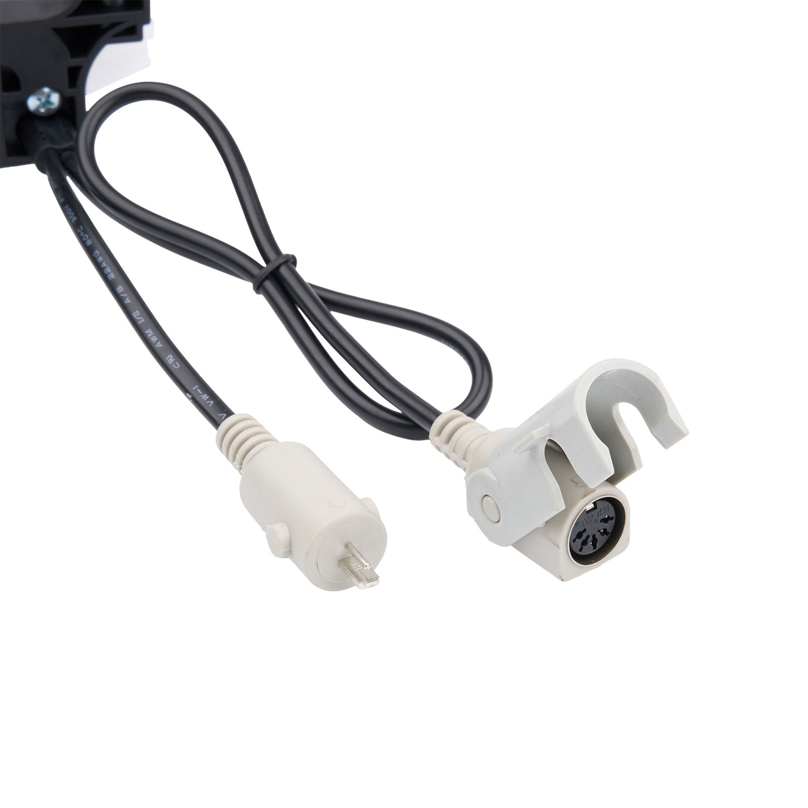 Electrical plug and socket on a white background