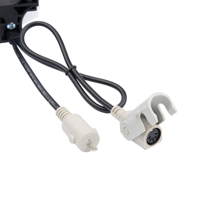 Electrical plug and socket on a white background