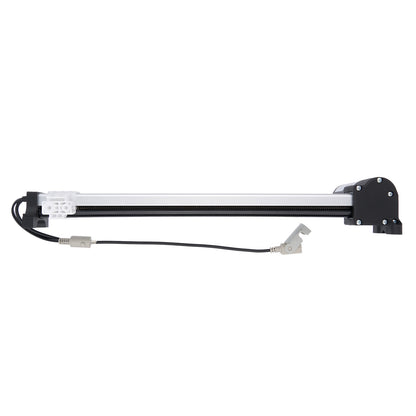 Mechanical arm or slider with connectors on a white background