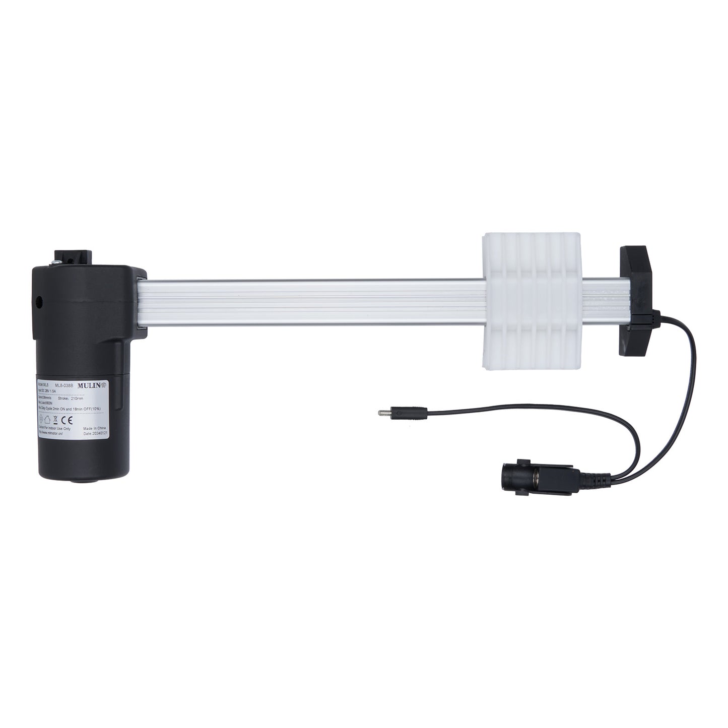 Aquarium light fixture with power cable on a white background