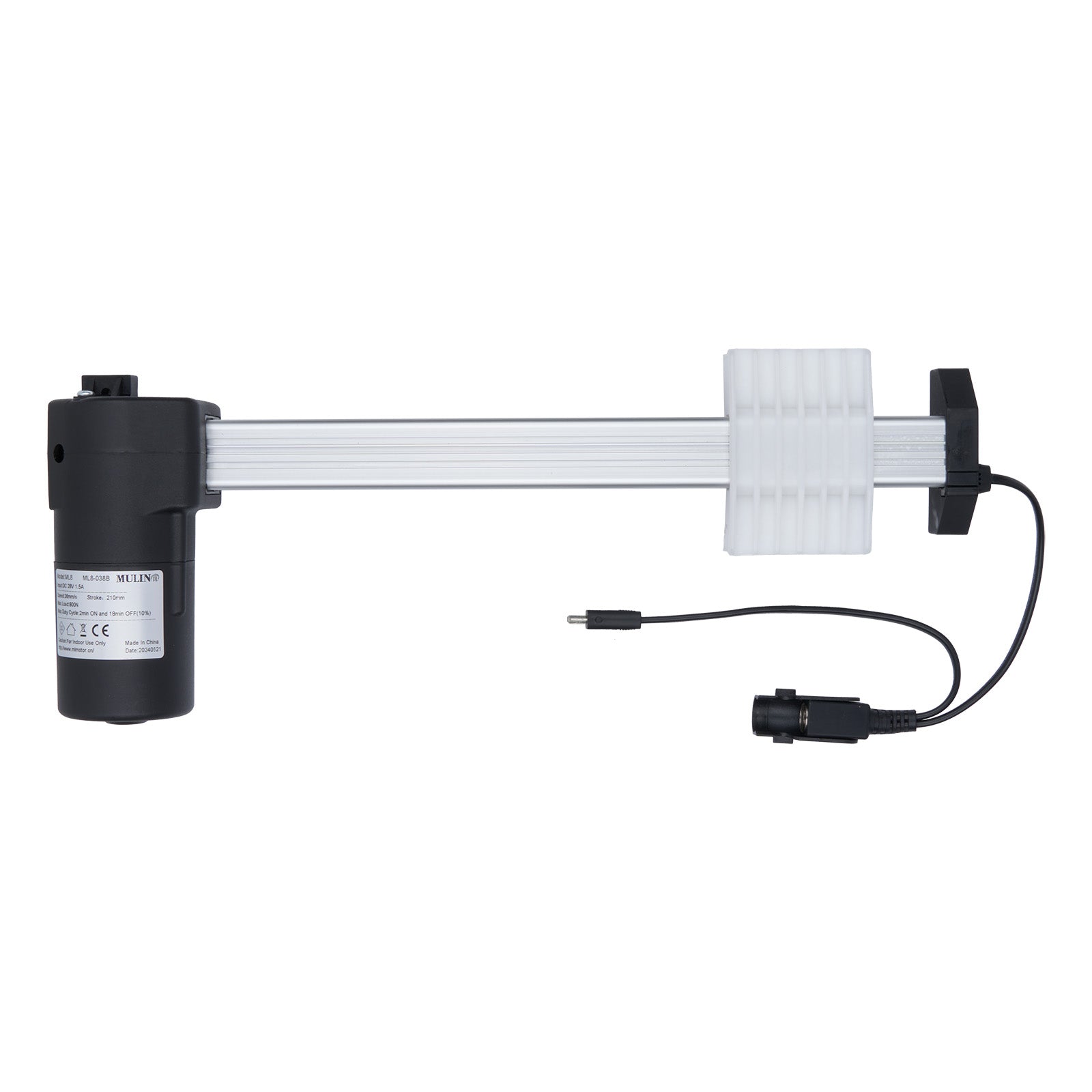 Aquarium light fixture with power cable on a white background